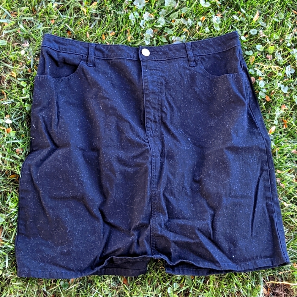 Black Denim Skirt